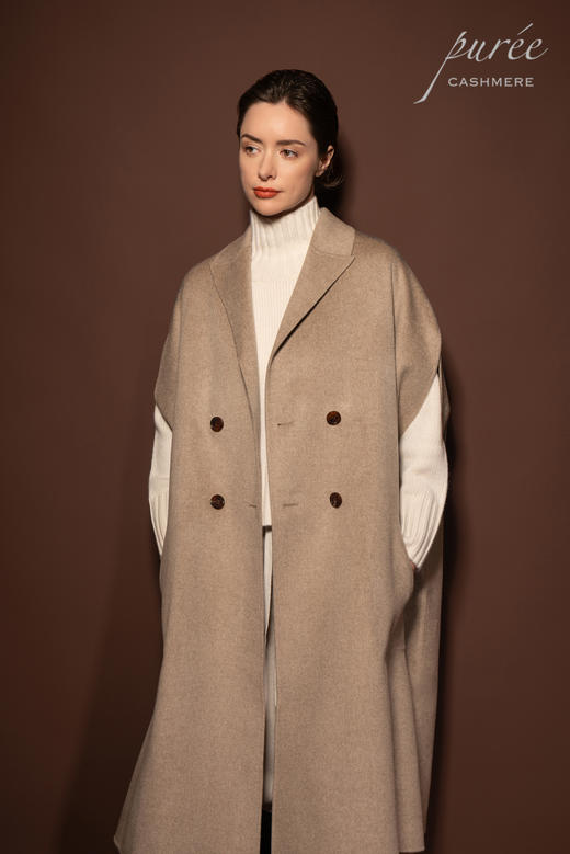 #0202 「MAXI CAPE」100% CASHMERE 两面穿斗篷 商品图3