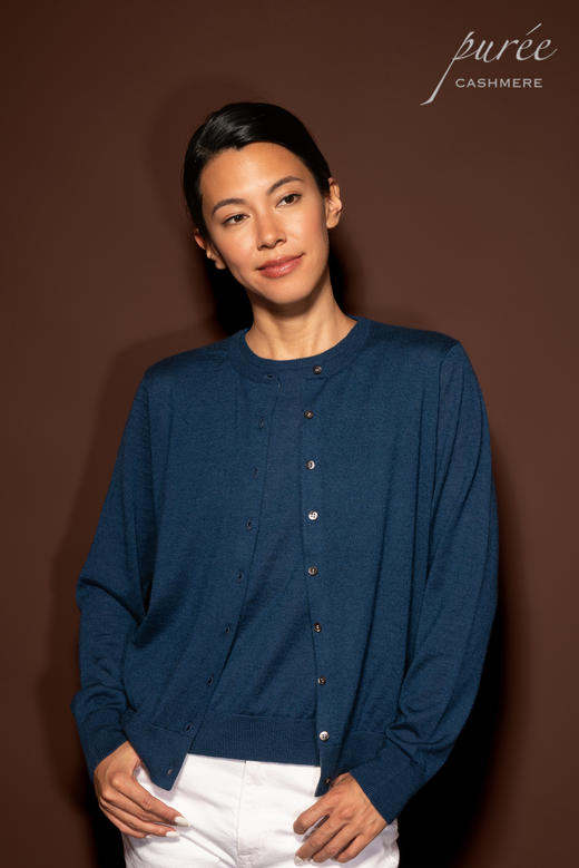 #1979/1981「PETITE SET」 100% WORSTED CASHMERE 精纺羊绒小套装-小开衫和背心 商品图5