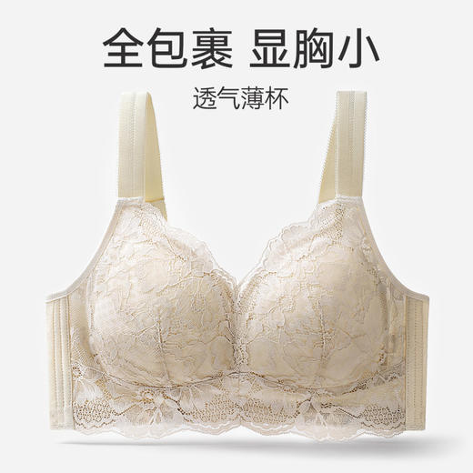 花栀清梦 文胸(VIP) 【透气薄杯大胸显小】全包容显瘦大码收副乳调整型文胸 商品图0