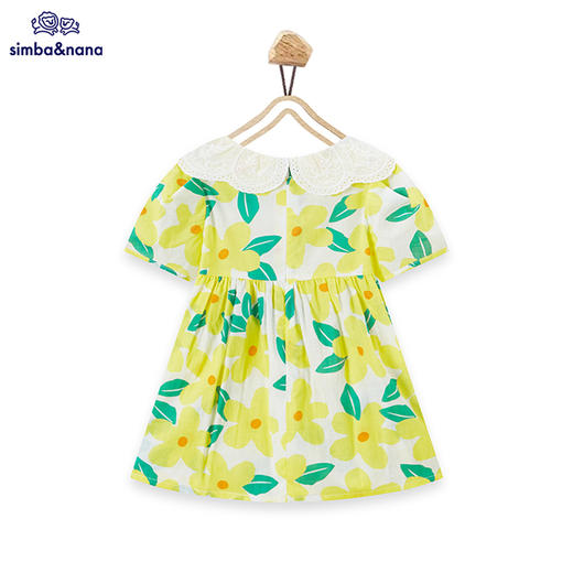 【辛巴娜娜】simbanana夏季小清新新款小童碎花复古花朵连衣裙 商品图1