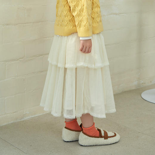 【辛巴娜娜】simbanana【大童】女童半身裙新款儿童洋气网纱裙子中大童女孩公主长款纱裙 商品图0