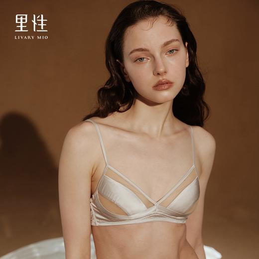 里性 LIVARY MIO 浮光-Gloss 真丝拼接网纱内衣女薄款无钢圈文胸 商品图3