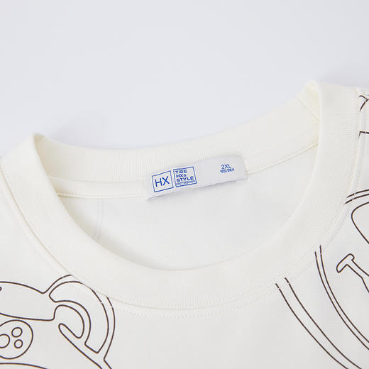 【新品上新】HX 夏季圆领短袖T恤微宽松C102520062101 商品图2