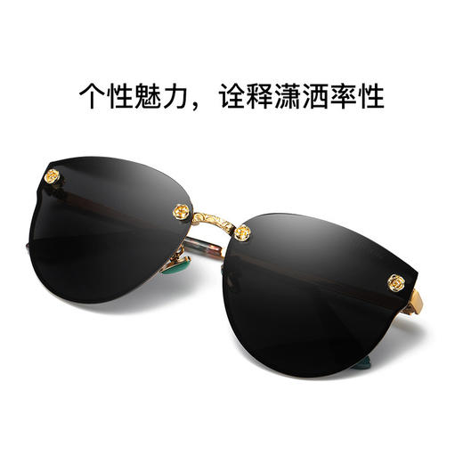 女士时尚新款偏光太阳镜女生自拍墨镜炫彩蝶形眼镜 商品图6
