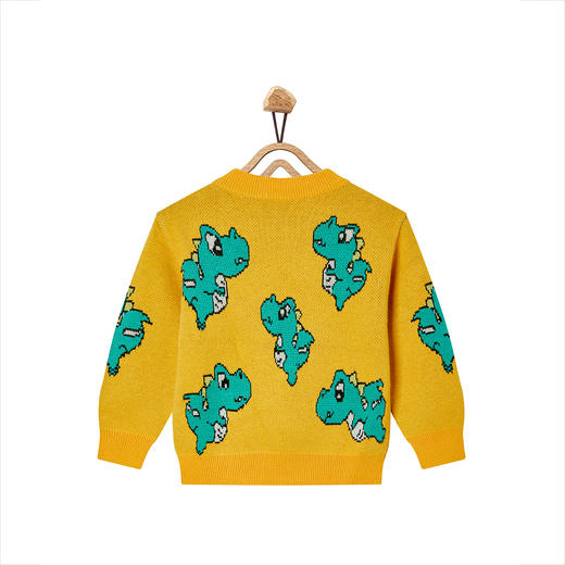 【辛巴娜娜】simbanana男童毛衣纯棉恐龙宝宝圆领针织衫冬款童装儿童毛线衣薄款 商品图1