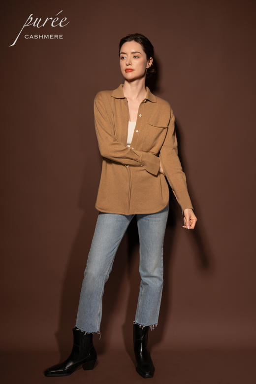 #1968「CASHMERE LONG SHIRT」 100% CASHMERE 羊绒长衬衫 商品图4