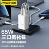 品胜 PD65W氮化镓智能多口快速充电器2C1AType-C兼容45W适用switch2苹果16/15华为Mate70笔记本电脑iPad 商品缩略图0