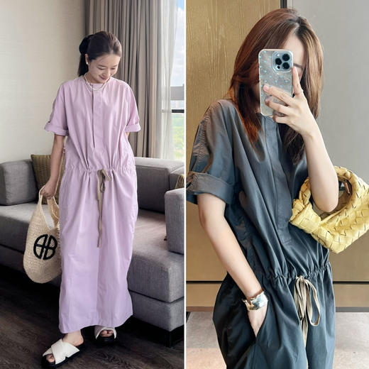 2507215    Lemair* 府绸棉 直筒连衣裙，褶子设计 商品图0