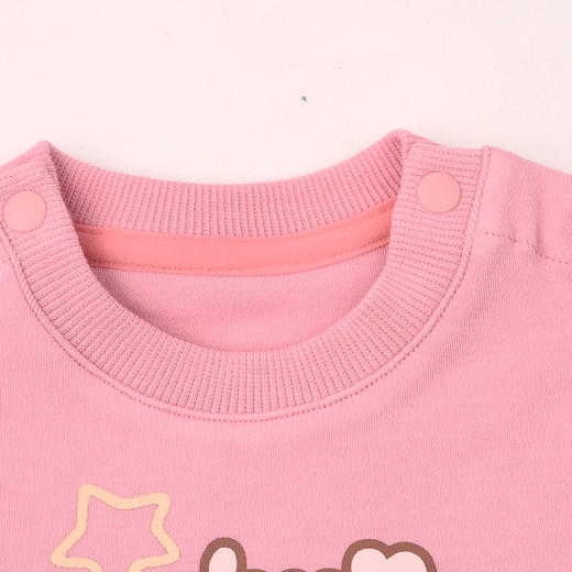 棉果果秋季新品女童蔷薇粉套头连体衣M322727225416 商品图4