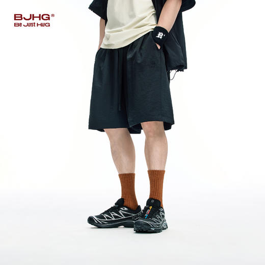 BJHG凉感短裤男款2025新款夏季 工装宽松休闲直筒沙滩裤 商品图1