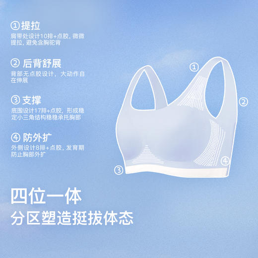 ubras旗下likeuu少女内衣隐形无尺码三阶段女大童文胸发育期学生LC1152054【亲友】 商品图2