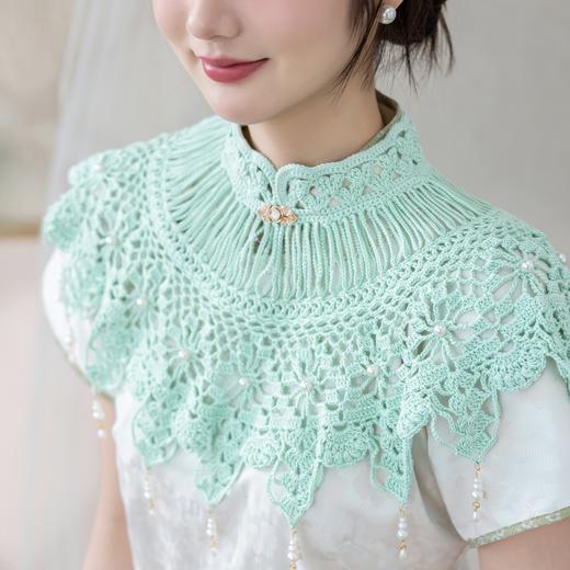 苏苏姐家云络中式披肩手工DIY钩针纯棉蕾丝线毛线团自制材料包 商品图3
