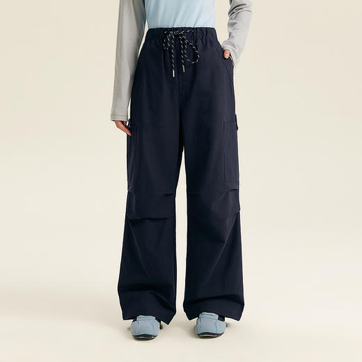 笛莎Deesha青少年女童裤子2025秋季女童梭织伞兵工装裤 商品图1