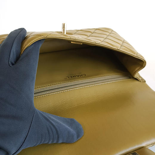 【95新】CHANEL香奈儿AS4199 B13116 NO20023A绿色CF手卷包手拿包女士现售价：17500！270625AI11 商品图8