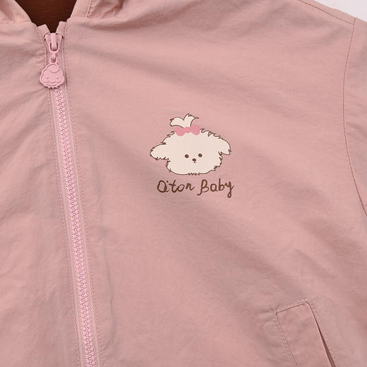 棉果果秋季新品女童盐粉色双面穿外套M322100325427 商品图3