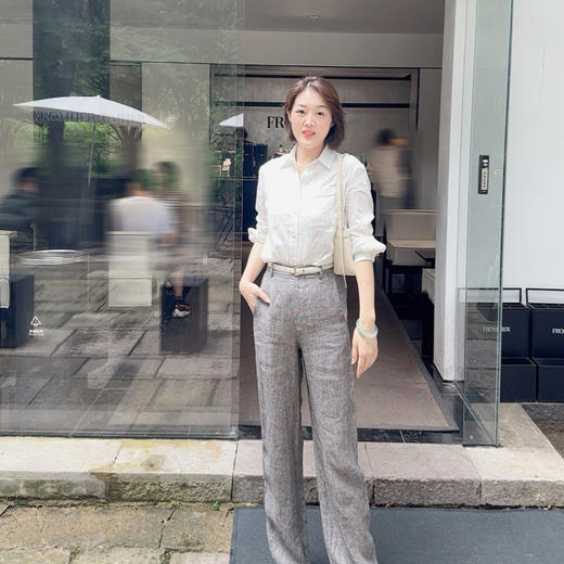 （带标稀缺货源）火桐hooton 古木茶香 S’MM系列 亚麻长袖衬衫YT3033 商品图3