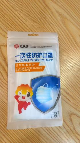 好客湘 一次性防护口罩 10片（仅限海湾自提）