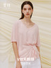 里性 LIVARY MIO 似水-Watery V领半透真丝针织T恤不规则下摆短袖 商品缩略图3