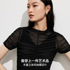 simplepieces上衣女SPS夏季新品抽皱网纱短袖 商品缩略图1
