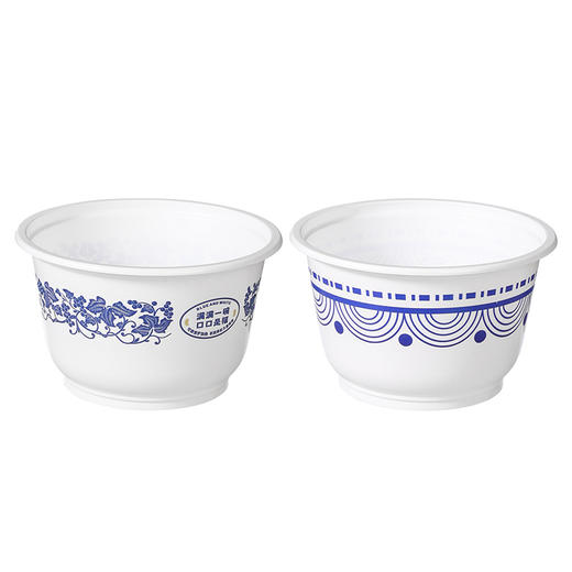【批发】美丽雅一次性青花碗加厚打包饭盒汤碗 470ml20个/包 商品图8