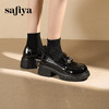 Safiya/索菲娅2025英伦风水钻百搭一脚蹬粗跟厚底增高乐福鞋SFD3112130 商品缩略图3