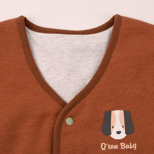 棉果果秋季新品男童金赭石色绗棉加棉两面穿马甲M312171225466 商品图3