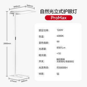琪朗（KINGLONG）大路灯落地护眼台灯立式护眼学习灯ALED全光谱ProMax/琪朗（KINGLONG）大路灯落地护眼台灯立式护眼学习灯ALED全光谱P4