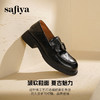Safiya/索菲娅2025英伦风复古玫瑰扣圆头百搭深口粗跟乐福鞋 商品缩略图2