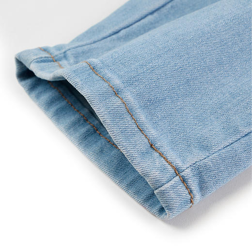 【辛巴娜娜】simbanana女童春款松紧腰时尚直筒萝卜裤牛仔裤 商品图4