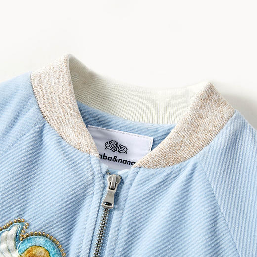 【辛巴娜娜】simbanana女童蓝色棒球服新款宝宝洋气开衫儿童甜美外套 商品图1