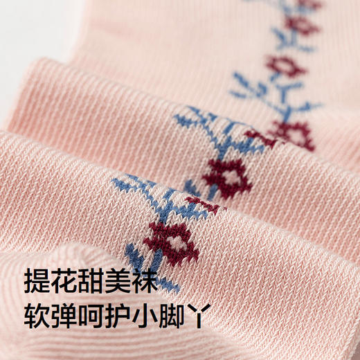 【商场同款】巴拉巴拉女童袜子秋新品儿童提花袜不勒脚甜美两双装 商品图3