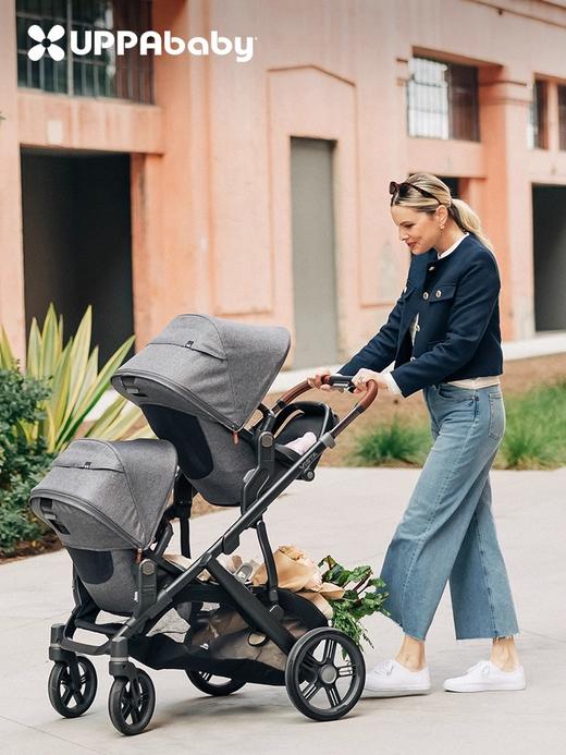 美国UPPAbaby Vista V3 双胞胎婴儿车（双座）高景观可坐躺折叠双向双人婴儿车0-4岁 商品图2