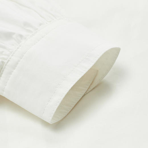 【辛巴娜娜】simbanana【大童】春秋季新款女童白色纯棉衬衫宝宝洋气娃娃领小衫 商品图3