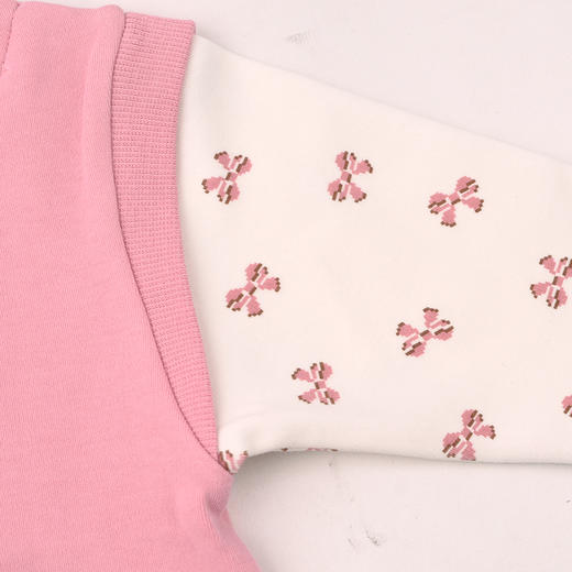 棉果果秋季新品女童蔷薇粉套头连体衣M322727225416 商品图3