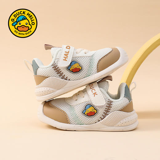 G.DUCK.HAL小黄鸭女童机能鞋幼儿园宝宝鞋子软底防滑轻便网面透气男童学步鞋QCSM008.18-25 商品图7