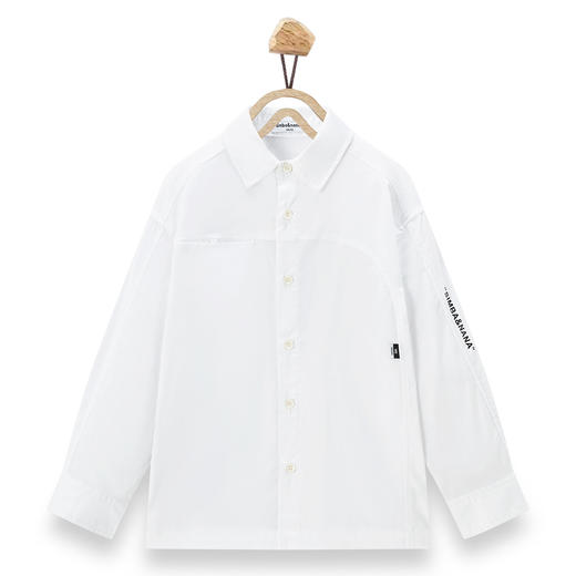 【辛巴娜娜】simbanana【大童】春季男孩休闲百搭时尚宽松潮流长袖翻领衬衫 商品图0