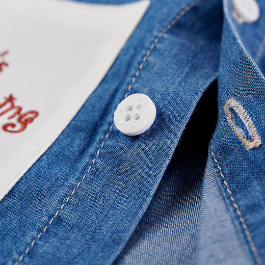 【辛巴娜娜】simbanana儿童牛仔衬衣春秋款男童宝宝上衣新款童装休闲潮 商品图2