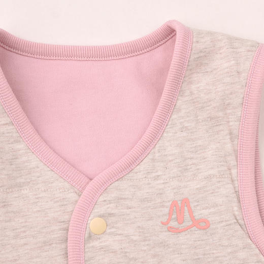 棉果果秋季新品女童丁香紫绗棉加棉两面穿马甲M322171725409 商品图3