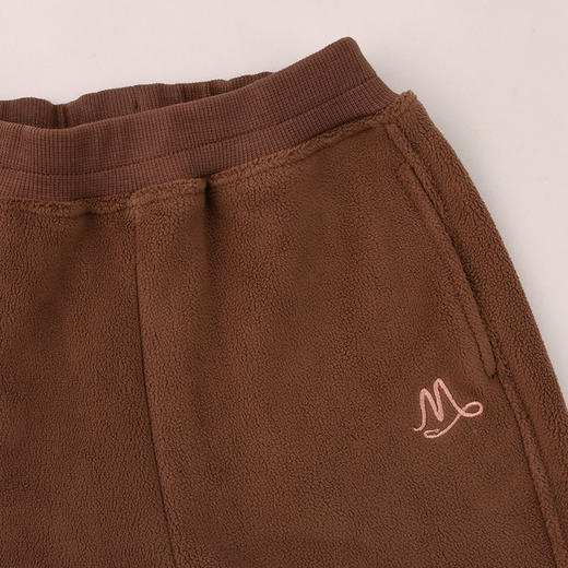 棉果果秋季新品女童可可豆色双面绒长裤M322200425421 商品图1