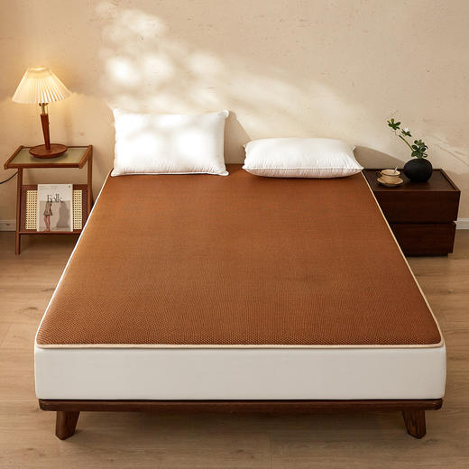 😎【双面可用 酷暑必备】多功能四季款加厚双面两用冰藤席软垫🥰 这款藤席是你很好的选择，🔥用料天然，健康环保！ ✅ 冰藤面料，光滑无毛刺，夏季清凉不黏腻☺️，瞬间降温 凉而不冰 一席多用！ 商品图5