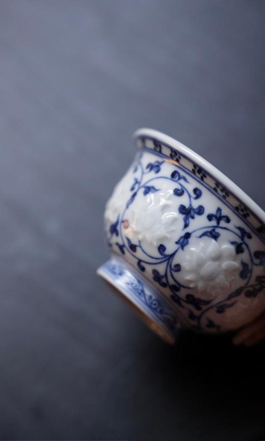 【怀宣临古】堆雕缠枝莲大压手杯 满容约140cc 商品图6