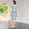 IWY/蓝色气质干练职场西装套裙女夏季薄款短袖珠宝接待工作服职业装CS2300 商品缩略图4