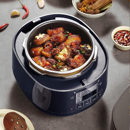 松下（Panasonic）电压力锅家用2L迷你多功能电饭锅家用2-3人24小时智能预约可拆洗内外盖 【SR-PB201-B】蓝色 2L_qb 商品图1