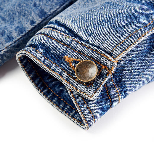 【辛巴娜娜】simbanana【大童】牛仔外套冬装加厚宝宝羊羔绒上衣新款帅气机车夹克衫 商品图4