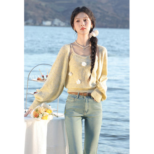 鹿向南「暖云天」时尚春新款针织开衫 商品图1