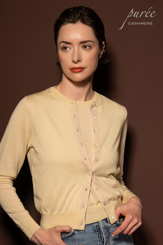 #1979/1981「PETITE SET」 100% WORSTED CASHMERE 精纺羊绒小套装-小开衫和背心 商品图5