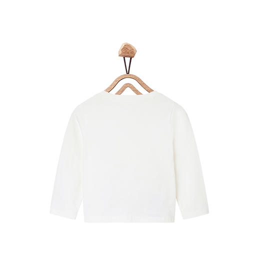 【辛巴娜娜】simbanana儿童长袖打底衫春秋款男童装白色纯棉上衣宝宝 商品图1