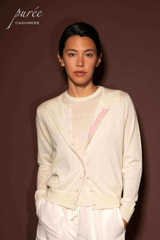 #1979/1981「PETITE SET」 100% WORSTED CASHMERE 精纺羊绒小套装-小开衫和背心 商品图5