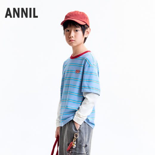 【实体店同款】男童圆领长袖针织衫秋季新款安奈儿童装AB531105 商品图1