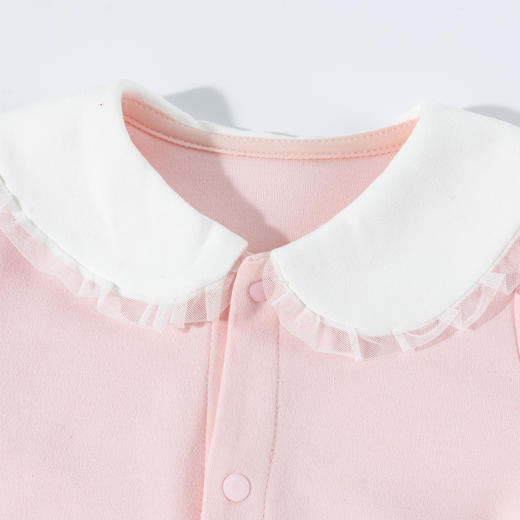 贝贝怡秋季新款女童前开连体衣女孩满月纯棉哈衣卡通印花满月可外穿爬服ZB3EL010 商品图13